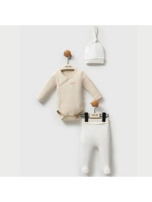 Moi Noi Kokina Şapka Body Pantolon Takım MNB5333 Bej
