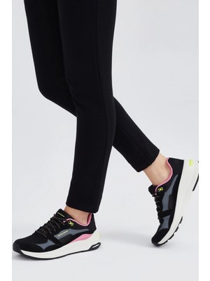 Skechers Global Jogger-Full Envy Memory Foam Leather Womens Sneaker Hakiki Deri Hafızalı Taban Günlük Spor Ayakkabı Siyah