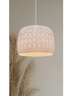 Decory Snaky Mesh Dokulu Modern Avize, Pinterest Tarzı Özel Tasarım Tekli Sarkıt Avize (Bioplastik) E27