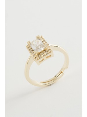 Datatek Dikdörtgen Tek Taşlı Yüzük