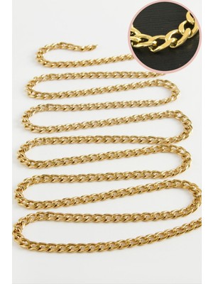 Datatek 5 mm Düz Sarı Renkli Çelik Zincir 1 Metre