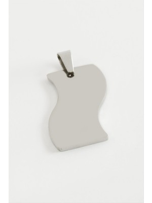 Datatek Bayrak Isim Yazılabilir Çelik Kolye Ucu 3 cm