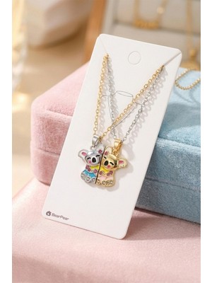 Bear & Pear Mıknatıslı Kolye Sarılan Koalalar 2'li Best Friends Kolye