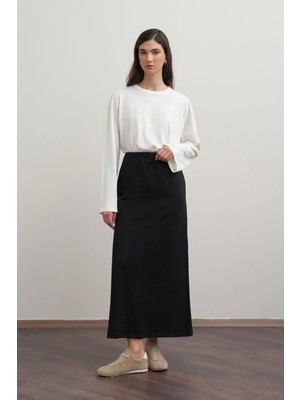 ALLDAY Siyah-Pamuklu Kalem Etek