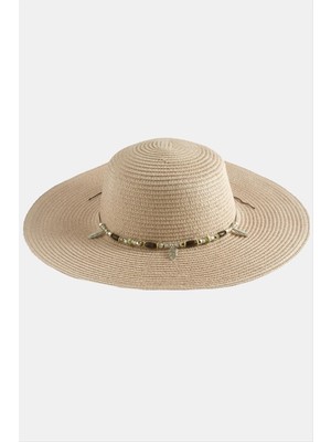 Datatek Yaprak Boncuklu Hasır Şapka