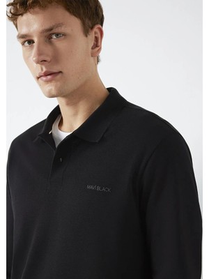 Mavi Uzun Kol Polo Yakalı Erkek T-Shirt M0613154-900