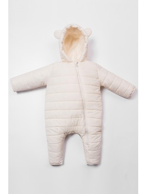 Verscon Kız Erkek Kapüşonlu Polar Astarlı Kozmonot Tulum 1 - 3 Yaş