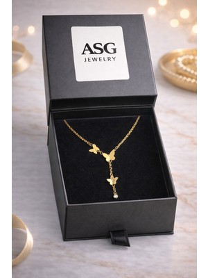 Kadın Kolye Kelebek Desenli