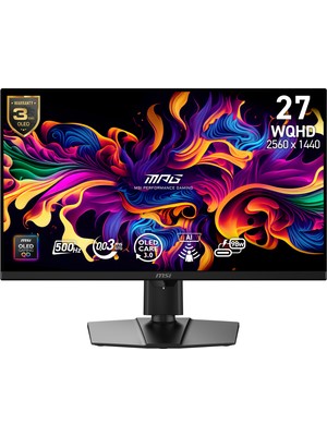 MSI 26.5 MPG 271QR QD-OLED X50 2560x1440 (WQHD) 16:9 FLAT QD-OLED 500HZ 0.03MS ADAPTIVE-SYNC GAMING MONITOR