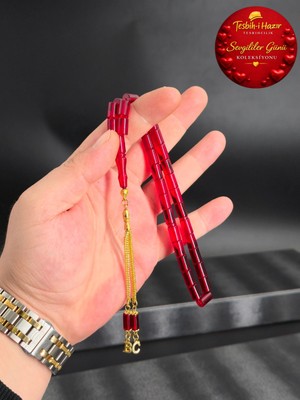 Kişiye Özel Harfli Tasarım Püskül Tasarımlı Kesme Ateş Kehribar Tesbih