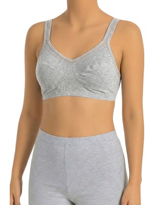 Öts Kadın Sütyen %100 Pamuklu Süprem Kumaş Dantelli Yarım Atlet Lambada | Günlük Rahat Kullanım