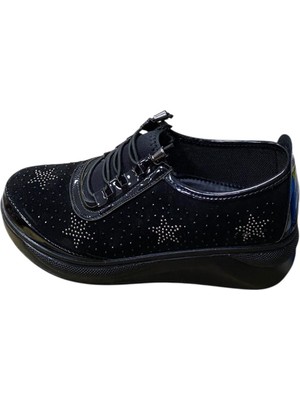 Güven Kundura Kadın Kalın Taban Taşlı Sport Ayakkabı