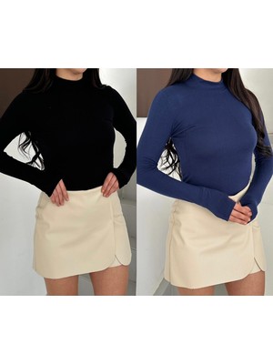 Betnur Kadın Modal Kumaş Parmak Geçirmeli Bluz  Bady