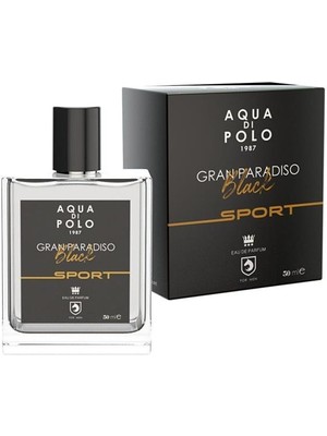 Aqua Di Polo 1987 Gran Paradiso Black Sport EDP Erkek Parfüm 50 ml | Odunsu, Baharatlı | Limon, Bergamot, Tütün, Deri