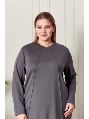 FERACE Kadın Büyük Beden Nervürlü Takım