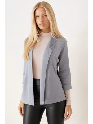 Armonika Kadın Gri Duble Kol Ceket ARM-26K001054