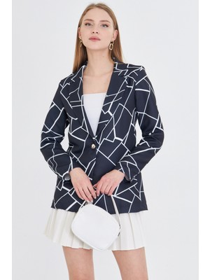 Armonika Kadın Siyah Tek Düğme Ceket ARM-25K001115