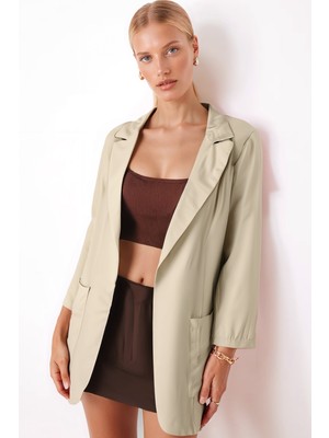 Armonika Kadın Mint Cepli Oversize Ceket ARM-26K001005