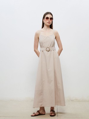 Lc Waikiki Yeni Sezon Kalp Yaka Ekose Askılı A Kesim Elbise