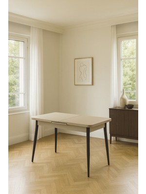 Atölye Casa 70X120CM Cappuccino Açılır Mutfak Masası Ay Model