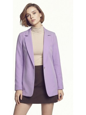 Armonika Kadın Lila Tek Düğmeli Ceket ARM-20K001020