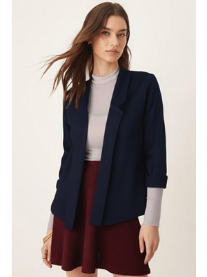 Armonika Kadın Lacivert Duble Kol Ceket ARM-26K001054