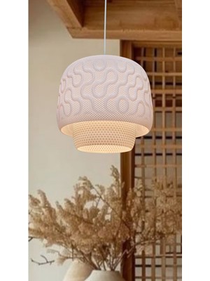 Decory Mystic Mesh Dokulu Modern Avize, Pinterest Tarzı Tekli Sarkıt Avize (Bioplastik)