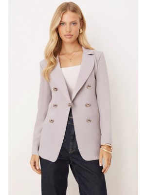 Armonika Kadın Ekru Düğmeli Ceket ARM-20K001151