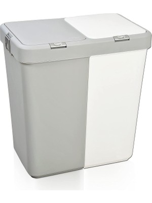 Hepta Collection Motek Ikili Çamaşır Sepeti Kahve- Bej 80 Litre