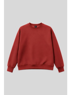 Fiesta Basic O Yaka Oversize Kadın Sweatshirt - 97053