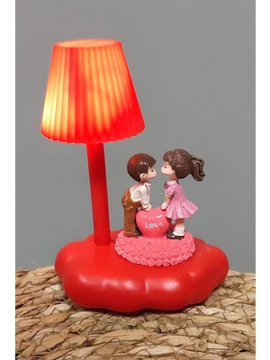 Datatek Sevgili Çift Abajur Işıklı Masa Lambası