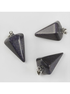 Datatek Lacivert Yıldız Pandül Doğaltaş Kolye Ucu