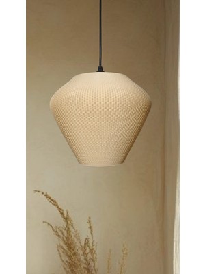 Decory Asterion Mesh Dokulu Avize, Pinterest Tarzı Özel Tasarım Tekli Sarkıt Avize (Bioplastik) E27
