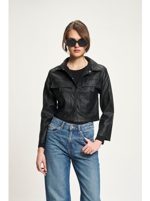 Lijuri Deri Crop Ceket 7087 R1-F-K3