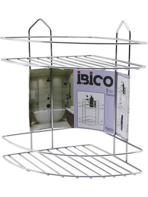 Vanch 2 KATLI - ÜÇGEN   KROM   METAL  BANYO KÖŞELİK - DUŞKABİN RAF (5264)
