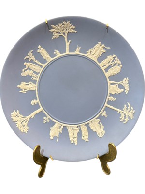 TT Wedgwood Bisküvi Porselen Duvar Tabağı - 24 cm Çapında.
