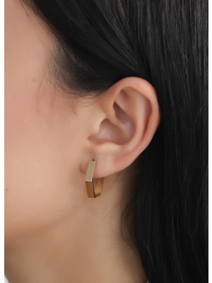 Narin Mücevherat Nar-In Altın Mücevherat Modern Altın Küpe 01