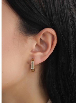 Narin Mücevherat Nar-In Altın Mücevherat Modern Altın Küpe 02