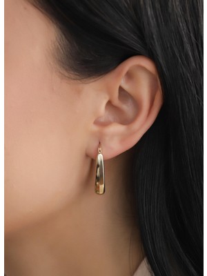 Narin Mücevherat Nar-In Altın Mücevherat Modern Altın Küpe 08