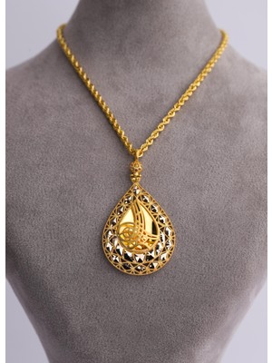 Narin Mücevherat Nar-In Altın Mücevherat Tuğralı Altın Kolye Ucu 01