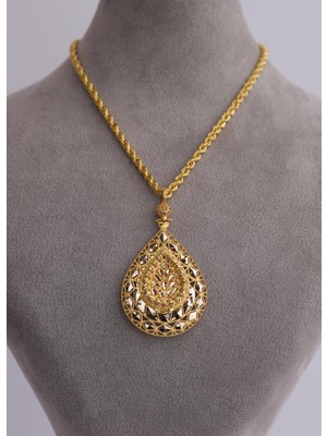 Narin Mücevherat Nar-In Altın Mücevherat Yaprak Motifli Altın Kolye Ucu 02