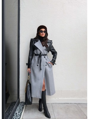 Esra Helvacı Deri Detay Balıksırtı Kaban