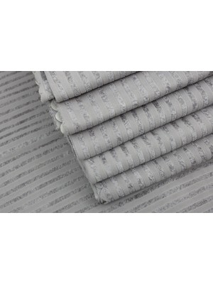 FavoriTeks Yeni Model Gri Çizgili Süngerli Koltuk Çekyat Kanepe Örtüsü