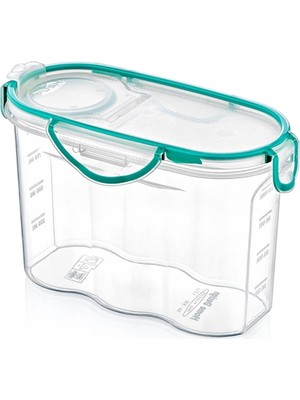 Vanch Kilitli Kapaklı Contalı Hava,su Sıvı Geçirmez 1,2 Litre Erzak Saklama KABI-SA580 (5264)