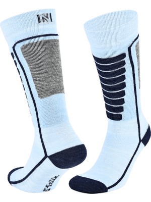 Norfolk Courchevel Merinos Yünü Hafif Çocuk Kayak Çorabı 1 Çift