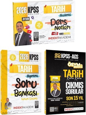 Parlayan Projeler Indeks Akademi 2026 Kpss Tarih Video Ders Notları + Soru Bankası + Çıkmış Sorular 3 Lü Set - Aydın Yüce