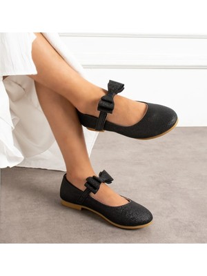 Surpie Shoes Bantlı Pul Detaylı Ortopedik Babet Kız Çocuk Babet