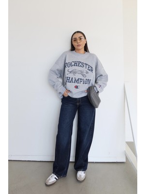 Özge Özgenç Kontrast Dikişli Balon Jean