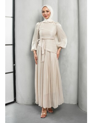 İmaj Butik Taş Drapeli Piliseli Abiye