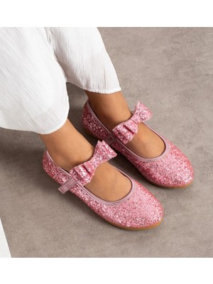 Surpie Shoes Bantlı Pul Detaylı Ortopedik Babet Kız Çocuk Babet